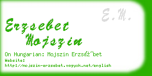 erzsebet mojszin business card